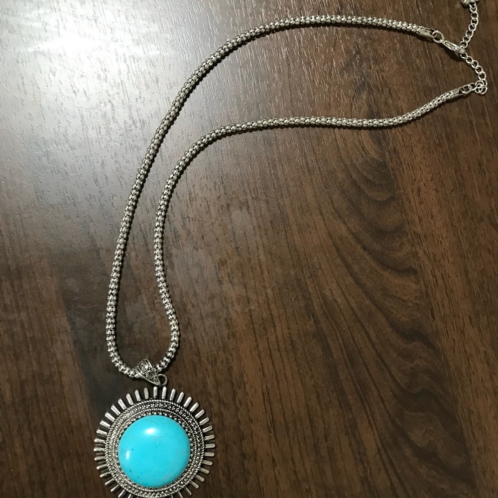 Turquoise long necklace